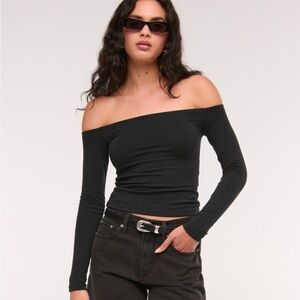 Abercrombie Black Off-Shoulder Top